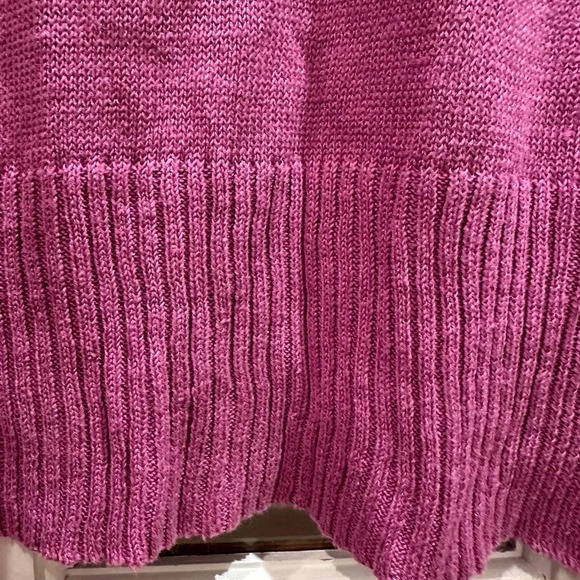 Eileen Fisher Open Front Cardigan Sweater Shrug 100% Linen Lilac Size L Petite - Picture 5 of 11